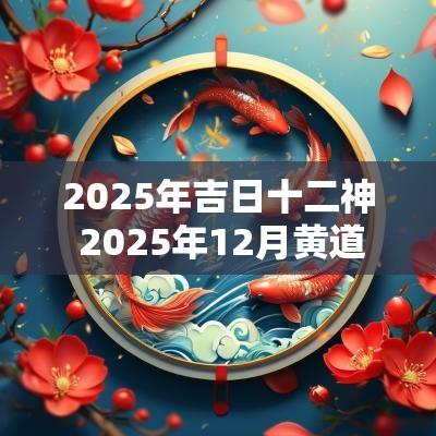 2025年吉日十二神 2025年12月黄道吉日