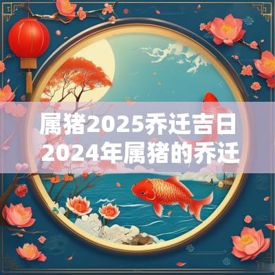 属猪2025乔迁吉日 2025年属猪的乔迁新居最佳日期
