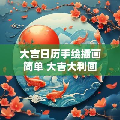 大吉日历手绘插画简单 大吉大利画