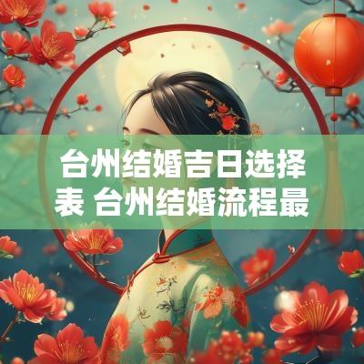 台州结婚吉日选择表 台州结婚流程最全详细清单