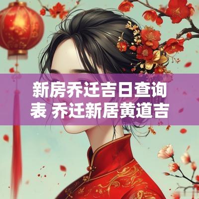 新房乔迁吉日查询表 乔迁新居黄道吉日查询