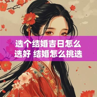 选个结婚吉日怎么选好 结婚怎么挑选吉日