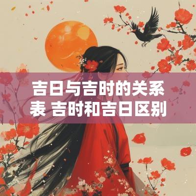 吉日与吉时的关系表 吉时和吉日区别