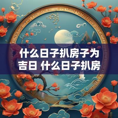 什么日子扒房子为吉日 什么日子扒房子为吉日呢