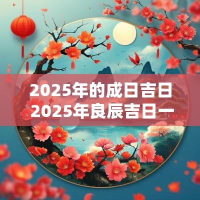 2025年的成日吉日 2025年良辰吉日一览表