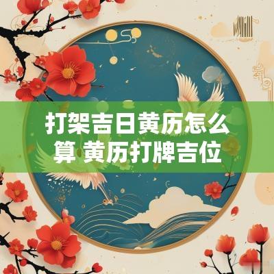打架吉日黄历怎么算 黄历打牌吉位