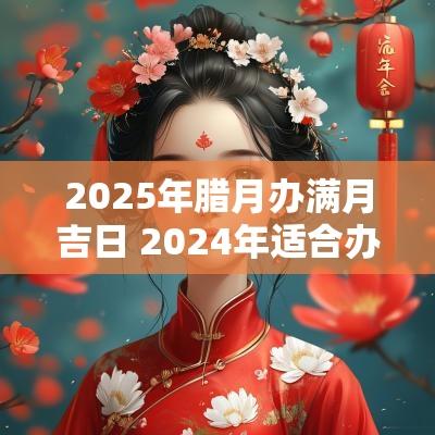 2025年腊月办满月吉日 2025年适合办满月的日子