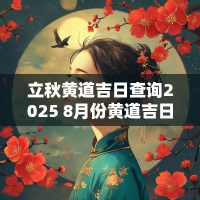 立秋黄道吉日查询2025 8月份黄道吉日2025年立秋时间