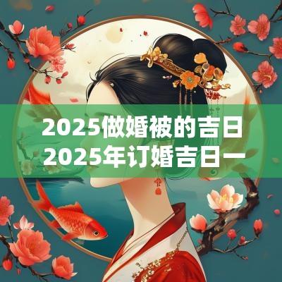 2025做婚被的吉日 2025年订婚吉日一览表