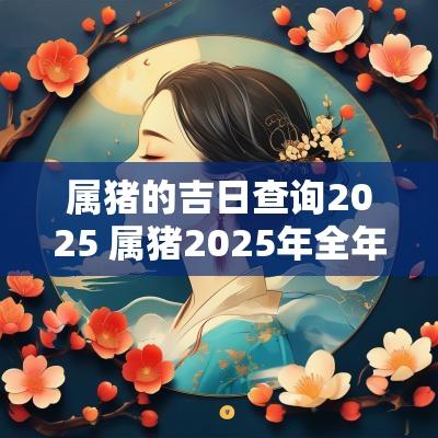 属猪的吉日查询2025 属猪2025年全年运势运程