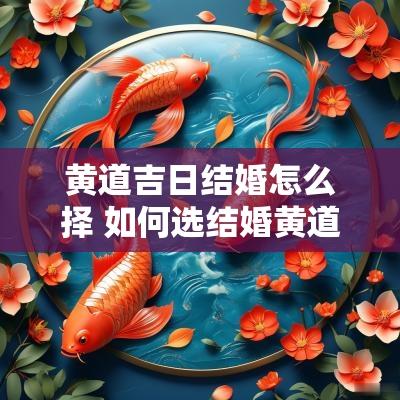 黄道吉日结婚怎么择 如何选结婚黄道吉日最准确