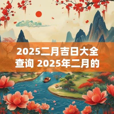 2025二月吉日大全查询 2025年二月的黄道吉日