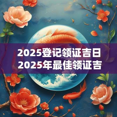 2025登记领证吉日 2025年最佳领证吉日