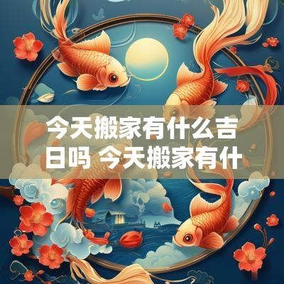 今天搬家有什么吉日吗 今天搬家有什么吉日吗好吗
