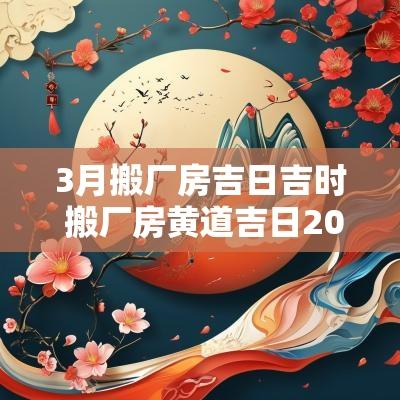 3月搬厂房吉日吉时 搬厂房黄道吉日2025