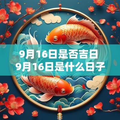 9月16日是否吉日 9月16日是什么日子好不好