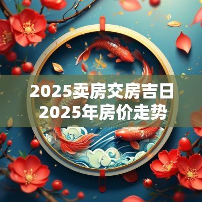 2025卖房交房吉日 2025年房价走势