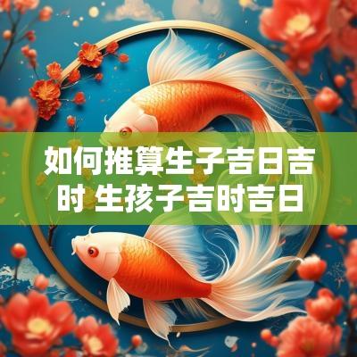 如何推算生子吉日吉时 生孩子吉时吉日怎么挑选