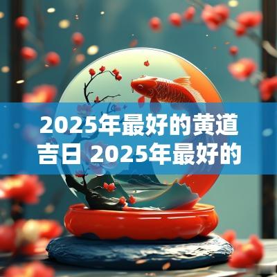 2025年最好的黄道吉日 2025年最好的黄道吉日是哪