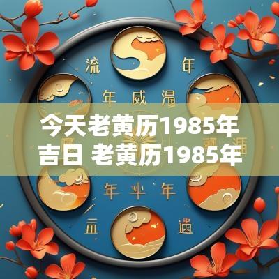 今天老黄历1985年吉日 老黄历1985年4月