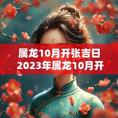 属龙10月开张吉日 2025年属龙10月开工黄道吉日