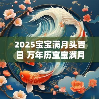 2025宝宝满月头吉日 万年历宝宝满月酒黄道吉日