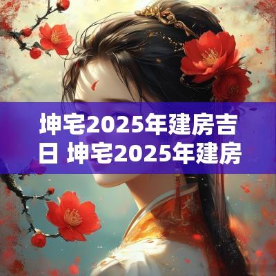 坤宅2025年建房吉日 坤宅2025年建房吉日查询
