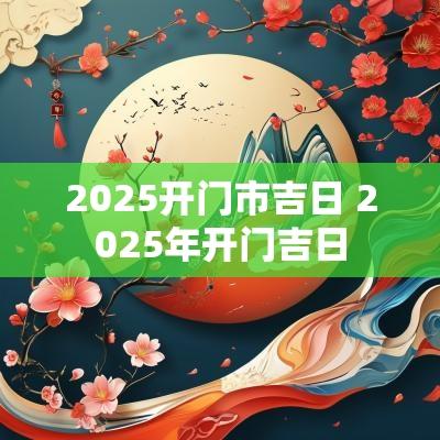 2025开门市吉日 2025年开门吉日