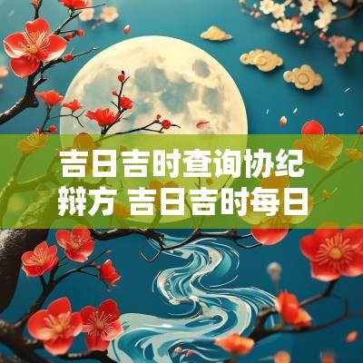吉日吉时查询协纪辩方 吉日吉时每日查一查