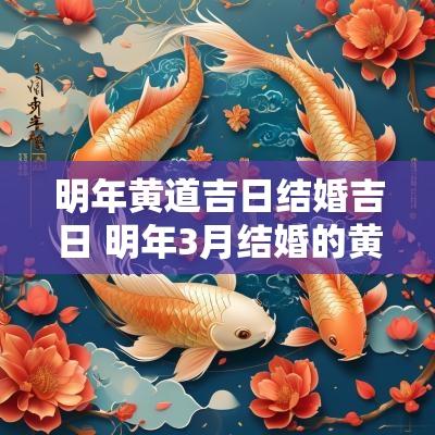 明年黄道吉日结婚吉日 明年3月结婚的黄道吉日