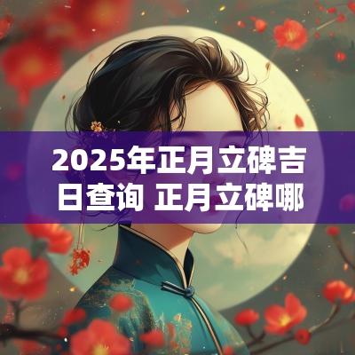 2025年正月立碑吉日查询 正月立碑哪天好