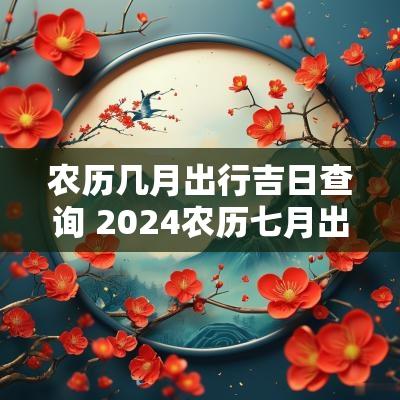 农历几月出行吉日查询 2025农历七月出行吉日有哪几天
