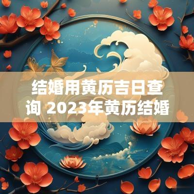 结婚用黄历吉日查询 2025年黄历结婚吉日查询表
