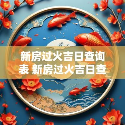 新房过火吉日查询表 新房过火吉日查询表图片