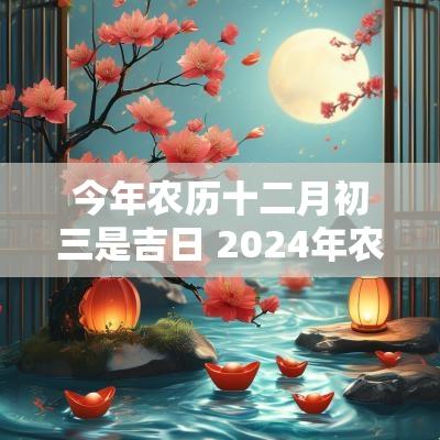 今年农历十二月初三是吉日 2025年农历十二月初三黄道吉日