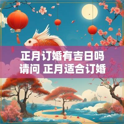 正月订婚有吉日吗请问 正月适合订婚的黄道吉日