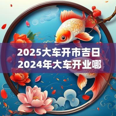 2025大车开市吉日 2025年大车开业哪天是吉日