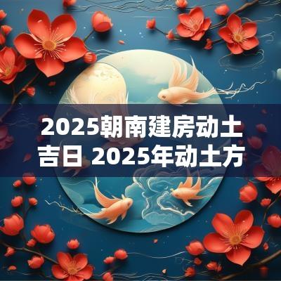 2025朝南建房动土吉日 2025年动土方位宜忌
