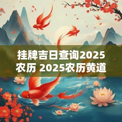 挂牌吉日查询2025农历 2025农历黄道吉日查询