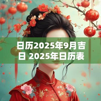 日历2025年9月吉日 2025年日历表