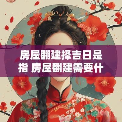 房屋翻建择吉日是指 房屋翻建需要什么手续