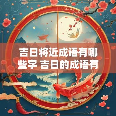 吉日将近成语有哪些字 吉日的成语有哪些