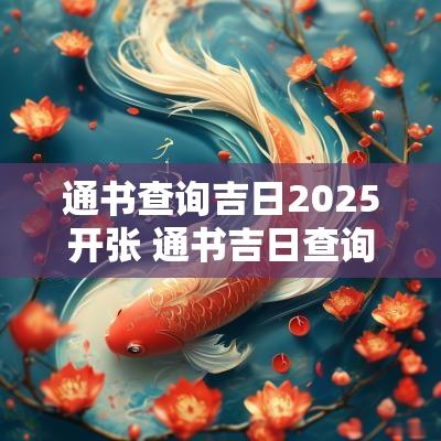 通书查询吉日2025开张 通书吉日查询2025