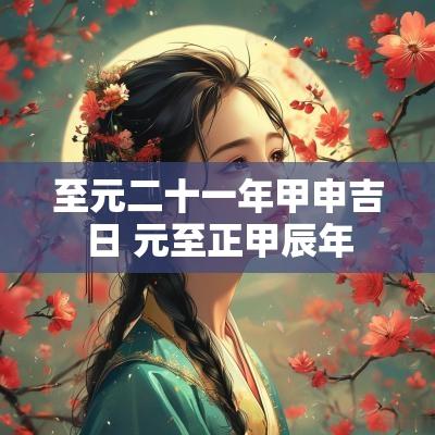 至元二十一年甲申吉日 元至正甲辰年