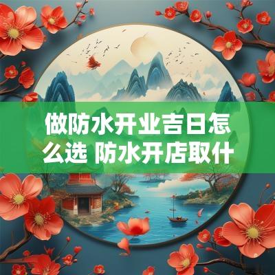 做防水开业吉日怎么选 防水开店取什么名字好