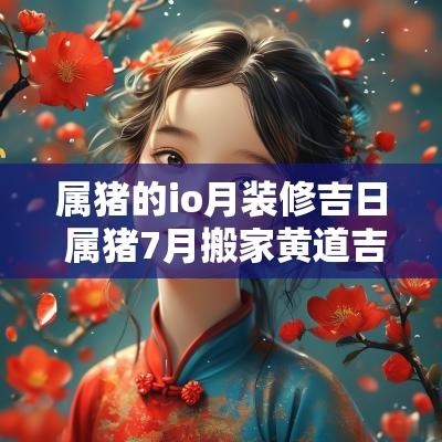 属猪的io月装修吉日 属猪7月搬家黄道吉日