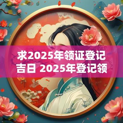 求2025年领证登记吉日 2025年登记领证吉日