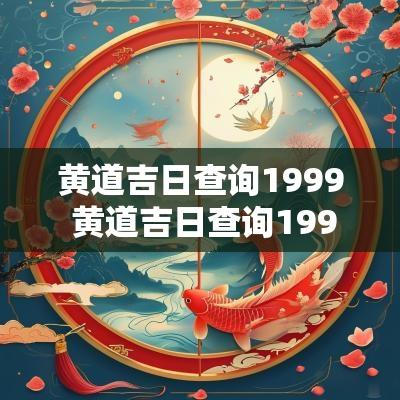 黄道吉日查询1999 黄道吉日查询1996年