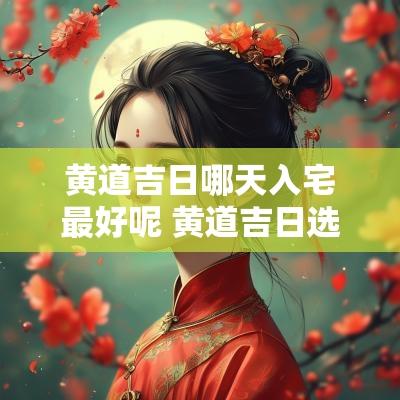 黄道吉日哪天入宅最好呢 黄道吉日选日子进宅