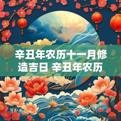 辛丑年农历十一月修造吉日 辛丑年农历十一月初十是吉日吗